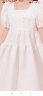 ASK JUNIOR女童连衣裙2024夏薄款中大童时尚泡泡袖纯色公主裙 白色 130  晒单实拍图