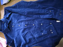 第五季商务休闲男装灯芯绒保暖衬衫男长袖修身纯棉水洗男士衬衣秋装加厚 靛青色SFL5M263 39 实拍图