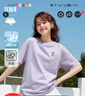 森马（Semir）【多彩凉感T】短袖t恤女夏中长款宽松舒适刺绣上衣109324100007 实拍图