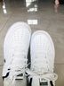 乔丹男鞋板鞋皮面小白鞋革面女鞋空军一号厚底增高情侣休闲运动鞋 女-乔丹白/黑色 38.5 实拍图