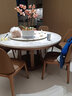 采薇 大理石餐桌家用餐桌椅组合实木白蜡木大圆桌现代简约圆形饭桌 1.5米餐桌(带转盘）+10张餐椅 实拍图
