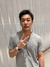 宾色短袖t恤男莫代尔冰丝纯白色打底衫半袖黑白V领夏季半袖鸡心领体恤 V领白 V领灰(双件) L 【115-130斤】 实拍图