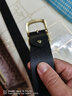 莎拉.帕加诺男士皮带真皮腰带男头层牛皮铜扣针扣裤带休闲商务牛皮带耐用 黑色 120cm 实拍图