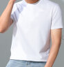 布先生春夏季短袖T恤男士纯棉小白T纯色内搭打底衫 白色 L/175  实拍图