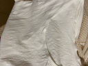 无印良品（MUJI）女式 使用了棉的冬季内衣 U领八分袖T恤 69AD435 秋衣 保暖衣 米白色 M 实拍图
