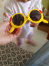 Angelamiao儿童太阳镜男儿童墨镜小孩防眩目儿童眼镜 黄色 实拍图