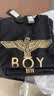 BOY LONDON夏男女同款T恤烫金老鹰logo印花百搭休闲潮牌短袖N01032 黑印金 XL 实拍图