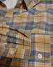 MUJI女式法兰绒衬衫领长袖衬衫女士衬衣外套格子衫女装春季纯棉空调衫 黄色格纹 S (155/80A) 实拍图