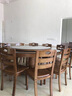 慕凰风语实木餐桌中式大圆桌餐桌家用火锅桌餐桌椅组合酒店饭桌餐厅家具 1.5米一桌+8椅配转盘 实拍图