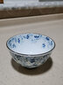 光峰日式陶瓷饭碗面碗釉下彩日本进口清新小蓝芽轻量瓷餐具微波炉适用 高脚饭碗葵型4.7英寸 实拍图