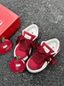 鮀品苹果鞋2026新年鞋马年女鞋百搭轻便过年红色鞋子休闲透气厚底板鞋 红苹果 1225 35 实拍图