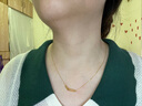 谢瑞麟（TSL）黄金项链复古风几何双环女款足金锁骨链YS510  约2.6g 实拍图