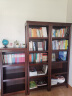 好家窝 美式实木书架书柜组合欧式简约落地靠墙收纳书橱置物储物柜多层 五层咖啡色(60cm宽) 实拍图