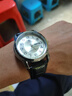 上海全自动机械表韩版时尚薄款双日历中老年夜光防水商务手表男士 瑞士精美腕表-白面黑皮带 实拍图