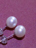 京润珍珠耳钉女18k金初思淡水珍珠耳饰圆形大颗粒情人节礼物送女友 实拍图