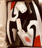 Jordan篮球鞋男子AJ 1乔丹JORDAN 1中帮运动鞋852542-100白黑42.5 实拍图