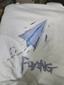 策息短袖T恤男宽松舒适青年上衣半袖情侣圆领五分袖学生打底衫白色t恤 纸飞机白色+GF白色 M-建议80-100斤左右 实拍图
