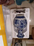 悦灵美 景德镇陶瓷青花瓷器花瓶插花摆件中式仿古家居客厅玄关装饰工艺 青花八宝赏瓶+木底座 实拍图