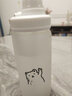 波比熊水杯女带吸管玻璃杯简约清新创意便携刻度韩版个性潮流随手杯子 简约猫500ml+吸管+杯袋+杯刷 实拍图
