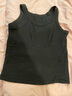 浪莎（LangSha）长款吊带背心女春季螺纹打底衫显瘦百搭外穿打底内搭 黑色 L 实拍图