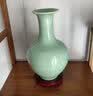 悦灵美 景德镇陶瓷花瓶摆件插花中式青瓷装饰品客厅玄关博古架瓷器摆设 影青梅瓶+木底座 实拍图