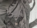 浪莎性感睡衣女士蕾丝吊带睡裙冰丝仿真丝秋季薄款高级感带胸垫家居服 黑色套装 L 建议105-125斤 实拍图