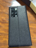 华为Matex2折叠屏手机壳新款mate x2真皮碳纤维纹智能视窗皮套x2全包防摔翻盖式保护套闪煌 华为matex2-【玄黑色】十字纹 实拍图