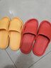 惠夫人夏季浴室拖鞋居家防滑男女士情侣静音洗澡家居室内凉拖鞋 纯彩(黄色) 38-39码(适合37-38码穿) 实拍图