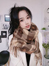 CHANEELR & KARITH围巾冬季女百搭围脖加厚保暖格子披肩送女生老婆轻奢生日新年礼物 轻奢品牌时尚百搭ck风【卡其色】 实拍图