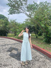 自巧小个子慵懒松弛感短袖t恤半身裙套装女2024夏季新款显瘦上衣 水雾蓝半裙 XS (2码) 实拍图