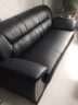 米悦办公室沙发茶几组合简约商务经典办公接待沙发真皮办公沙发三人位 三人位加厚黑色西皮 实拍图