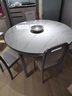 己何（JIHE）2025新款轻奢岩板餐桌椅组合家用小户型现代简约伸缩折叠圆实木 1.2/1.35米单餐桌6mm岩板尺寸 实拍图