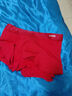 莫代尔本命年大红男士内裤男纯棉10A抗菌宽松平角裤结婚喜骐骥红短裤头 实拍图