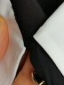 朗姿【尖货补单】法式气质黑色衬衫裙泡泡袖百褶连衣裙女夏季新款长裙 黑色（金属扣饰） 160/80A/M 晒单实拍图