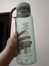 茶花超大容量塑料水杯男便携水瓶太空杯户外运动大号水壶 蓝色 1200ml 实拍图