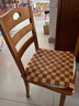 澜虞 餐椅实木椅子家用饭桌靠背椅凳子餐桌椅休闲椅中式餐厅座椅现代 海棠色中式 实拍图