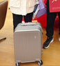 广璐迪【顺丰急发】高颜值多功能行李箱旅行箱铝框拉杆箱子密码小型箱包 颜值拉链箱/天晴蓝-防水耐磨 20英寸 小巧精致 实拍图