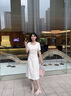 棉致新中式国风短袖连衣裙女夏季新款法式修身显瘦温柔风裙子 1027杏色【高品质67】 L 110-120斤 实拍图