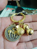 众福缘黄铜葫芦钥匙扣挂件黄铜钱袋汽车钥匙扣一叶生财挂饰貔貅生肖挂件 钱袋+实心小葫芦+福币生肖【猴】 实拍图