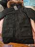 君羽羽绒服男女中长款800高蓬工装服派克服加厚防水鹅绒服 黑色 【800蓬白鹅绒】抗寒-35℃ L | 充绒量340g 实拍图
