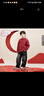 左西男童毛衣纯色儿童加厚秋装2025新款男孩大童秋冬线衣 红色 160 实拍图