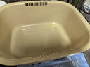 喜奈仕塑料长方形盆加厚超大洗菜盆洗碗厨房洗漱洗脸洗衣加深大号水槽盆 大号方盆金奶咖 实拍图