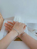 梦芊汐925银情侣手链一对男女创意刻字时尚手饰品情人节生日礼物送女友 情侣手链一对+免费刻字 实拍图