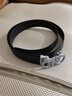 Coilenklaon肯林卡文品牌男士皮带真皮自动扣腰带男头层牛皮商务裤带礼物送男友老公 银色【专柜礼盒】 120cm -改长度下单备注或联系客服 实拍图