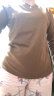 筱岚 竹节棉T恤女长袖2023秋季女式外穿秋衣韩版简约纯色全棉打底衫 咖啡色 L(110-120斤) 实拍图