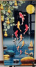 瑞尚（RUISHANG） 玄关装饰画现代简约进门壁画山水墙画竖版晶瓷画欧式轻奢挂画 九鱼图D 90*180/烤瓷镶钻+铝合金边框 实拍图
