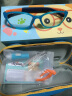 Cyxus儿童防蓝光辐射眼镜超轻TR90学生玩手机电脑孩子护目镜平光无度数 蓝色椭圆框+0度防蓝光镜片 实拍图