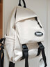 袋鼠胸包女斜挎包男腰包女士单肩包 百搭小包包韩版潮流运动出行 白色【带灰蛙挂件】 实拍图