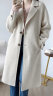 太平鸟女装大师系列阿尔巴卡羊驼毛双面呢极简大衣女冬外套 灰色 XS 晒单实拍图