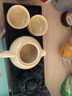 瓷牌茗茶具（cipaiming teaset） 茶具套装小套功夫茶壶便携一壶四杯家用会客泡茶器小茶台 《秘色黄哥窑》西施四禅杯磁石盘 实拍图